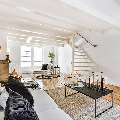 Spacious modern living room interior