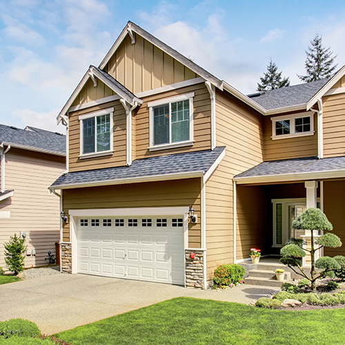 Two-story house with garage